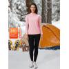 imageTACVASEN Womens Thermal Long Sleeve Mock Turtleneck Shirt Fleece Lined Base Layer Tops for Cold Weather WorkoutLightpink