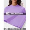 imageTACVASEN Womens Thermal Long Sleeve Mock Turtleneck Shirt Fleece Lined Base Layer Tops for Cold Weather WorkoutLtpurple