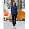 imageTACVASEN Womens Thermal Long Sleeve Mock Turtleneck Shirt Fleece Lined Base Layer Tops for Cold Weather WorkoutNavy