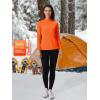 imageTACVASEN Womens Thermal Long Sleeve Mock Turtleneck Shirt Fleece Lined Base Layer Tops for Cold Weather WorkoutOrange