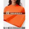 imageTACVASEN Womens Thermal Long Sleeve Mock Turtleneck Shirt Fleece Lined Base Layer Tops for Cold Weather WorkoutOrange