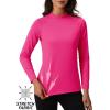 imageTACVASEN Womens Thermal Long Sleeve Mock Turtleneck Shirt Fleece Lined Base Layer Tops for Cold Weather WorkoutRosered