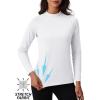 imageTACVASEN Womens Thermal Long Sleeve Mock Turtleneck Shirt Fleece Lined Base Layer Tops for Cold Weather WorkoutWhite