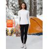 imageTACVASEN Womens Thermal Long Sleeve Mock Turtleneck Shirt Fleece Lined Base Layer Tops for Cold Weather WorkoutWhite