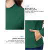 imageTACVASEN Womens Thermal Shirts Mock Turtleneck Fleece Lined Long Sleeve Underwear Water Resistant Athletic Base LayerEmerald Green