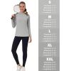 imageTACVASEN Womens Thermal Shirts Mock Turtleneck Fleece Lined Long Sleeve Underwear Water Resistant Athletic Base LayerLight Grey