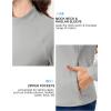 imageTACVASEN Womens Thermal Shirts Mock Turtleneck Fleece Lined Long Sleeve Underwear Water Resistant Athletic Base LayerLight Grey