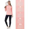 imageTACVASEN Womens Thermal Shirts Mock Turtleneck Fleece Lined Long Sleeve Underwear Water Resistant Athletic Base LayerLight Pink