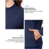 imageTACVASEN Womens Thermal Shirts Mock Turtleneck Fleece Lined Long Sleeve Underwear Water Resistant Athletic Base LayerNavy Blue