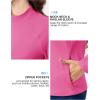 imageTACVASEN Womens Thermal Shirts Mock Turtleneck Fleece Lined Long Sleeve Underwear Water Resistant Athletic Base LayerRose Red