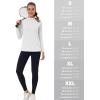 imageTACVASEN Womens Thermal Shirts Mock Turtleneck Fleece Lined Long Sleeve Underwear Water Resistant Athletic Base LayerWhite