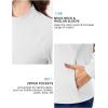 imageTACVASEN Womens Thermal Shirts Mock Turtleneck Fleece Lined Long Sleeve Underwear Water Resistant Athletic Base LayerWhite