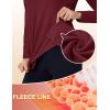 imageTACVASEN Womens Thermal Shirts Mock Turtleneck Fleece Lined Long Sleeve Underwear Water Resistant Athletic Base LayerWine Red