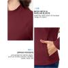 imageTACVASEN Womens Thermal Shirts Mock Turtleneck Fleece Lined Long Sleeve Underwear Water Resistant Athletic Base LayerWine Red