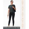 imageTACVASEN Workout Tops for Women Short Sleeve Cropped Split Back Athletic Shirts Breathable Exercise Running Gym ShirtsDark Grey