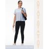 imageTACVASEN Workout Tops for Women Short Sleeve Cropped Split Back Athletic Shirts Breathable Exercise Running Gym ShirtsLight Sky Blue