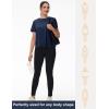 imageTACVASEN Workout Tops for Women Short Sleeve Cropped Split Back Athletic Shirts Breathable Exercise Running Gym ShirtsNavy