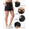 imageTACVASEN Womens 35quot High Waisted Athletic Shorts Lightweight Running Workout Shorts with Pockets Gym Water ResistantBlack