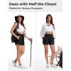 imageTACVASEN Womens 35quot High Waisted Athletic Shorts Lightweight Running Workout Shorts with Pockets Gym Water ResistantBlack