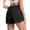 imageTACVASEN Womens 35quot High Waisted Athletic Shorts Lightweight Running Workout Shorts with Pockets Gym Water ResistantBlack
