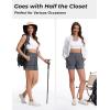imageTACVASEN Womens 35quot High Waisted Athletic Shorts Lightweight Running Workout Shorts with Pockets Gym Water ResistantDarkgrey