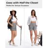 imageTACVASEN Womens 35quot High Waisted Athletic Shorts Lightweight Running Workout Shorts with Pockets Gym Water ResistantLgray