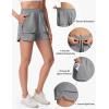 imageTACVASEN Womens 35quot High Waisted Athletic Shorts Lightweight Running Workout Shorts with Pockets Gym Water ResistantLgray