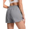 imageTACVASEN Womens 35quot High Waisted Athletic Shorts Lightweight Running Workout Shorts with Pockets Gym Water ResistantLgray