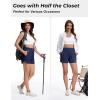 imageTACVASEN Womens 35quot High Waisted Athletic Shorts Lightweight Running Workout Shorts with Pockets Gym Water ResistantNavy