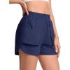 imageTACVASEN Womens 35quot High Waisted Athletic Shorts Lightweight Running Workout Shorts with Pockets Gym Water ResistantNavy