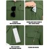 imageTACVASEN Fishing Shirts for Men Cool Hiking Shirt Button Up Short Sleeve SPF UPF 50 Sun Shirt Quick Dry for TacticalArmygreen