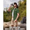imageTACVASEN Fishing Shirts for Men Cool Hiking Shirt Button Up Short Sleeve SPF UPF 50 Sun Shirt Quick Dry for TacticalArmygreen