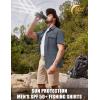imageTACVASEN Fishing Shirts for Men Cool Hiking Shirt Button Up Short Sleeve SPF UPF 50 Sun Shirt Quick Dry for TacticalDarkgrey
