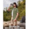 imageTACVASEN Fishing Shirts for Men Cool Hiking Shirt Button Up Short Sleeve SPF UPF 50 Sun Shirt Quick Dry for TacticalGreygreen