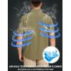 imageTACVASEN Fishing Shirts for Men Cool Hiking Shirt Button Up Short Sleeve SPF UPF 50 Sun Shirt Quick Dry for TacticalKhaki