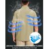imageTACVASEN Fishing Shirts for Men Cool Hiking Shirt Button Up Short Sleeve SPF UPF 50 Sun Shirt Quick Dry for TacticalLightkhaki