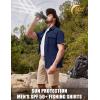imageTACVASEN Fishing Shirts for Men Cool Hiking Shirt Button Up Short Sleeve SPF UPF 50 Sun Shirt Quick Dry for TacticalNavy