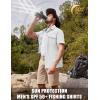 imageTACVASEN Fishing Shirts for Men Cool Hiking Shirt Button Up Short Sleeve SPF UPF 50 Sun Shirt Quick Dry for TacticalWhite
