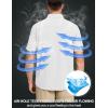 imageTACVASEN Fishing Shirts for Men Cool Hiking Shirt Button Up Short Sleeve SPF UPF 50 Sun Shirt Quick Dry for TacticalWhite