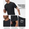 imageTACVASEN Mens Lightweight Athletic TShirts Quick Dry Workout Gym Tops Short Sleeve Running Tee Shirt Performance ActivewearBlack
