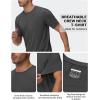 imageTACVASEN Mens Lightweight Athletic TShirts Quick Dry Workout Gym Tops Short Sleeve Running Tee Shirt Performance ActivewearDark Gray