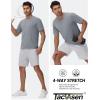 imageTACVASEN Mens Lightweight Athletic TShirts Quick Dry Workout Gym Tops Short Sleeve Running Tee Shirt Performance ActivewearLight Gray