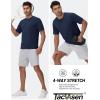 imageTACVASEN Mens Lightweight Athletic TShirts Quick Dry Workout Gym Tops Short Sleeve Running Tee Shirt Performance ActivewearNavy