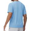 imageTACVASEN Mens Lightweight Athletic TShirts Quick Dry Workout Gym Tops Short Sleeve Running Tee Shirt Performance ActivewearSky Blue
