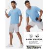 imageTACVASEN Mens Lightweight Athletic TShirts Quick Dry Workout Gym Tops Short Sleeve Running Tee Shirt Performance ActivewearSky Blue