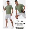imageTACVASEN Mens Lightweight Athletic TShirts Quick Dry Workout Gym Tops Short Sleeve Running Tee Shirt Performance ActivewearSoy Green