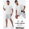 imageTACVASEN Mens Lightweight Athletic TShirts Quick Dry Workout Gym Tops Short Sleeve Running Tee Shirt Performance ActivewearWhite