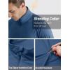 imageTACVASEN Mens Long Sleeve Athletic Shirts 14 Pullover Zip Sun Protection Rash Guard UPF 50 Outdoor Running TShirts01blue Grey