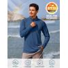 imageTACVASEN Mens Long Sleeve Athletic Shirts 14 Pullover Zip Sun Protection Rash Guard UPF 50 Outdoor Running TShirts01blue Grey