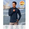 imageTACVASEN Mens Long Sleeve Athletic Shirts 14 Pullover Zip Sun Protection Rash Guard UPF 50 Outdoor Running TShirts02navy
